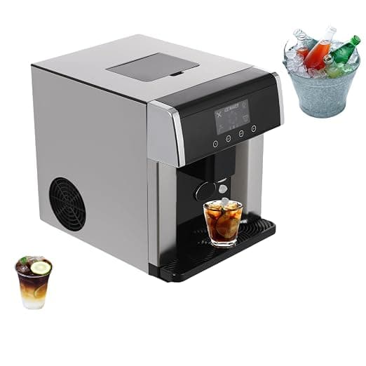 2-in-1 Ice Maker & Cold Water Dispenser, Countertop Portable Ice Machine with Fast 10 Cubes in 8-12 Minutes Ice Production, Self-Cleaning, and Touch Control - Image 1