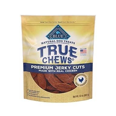 Blue Buffalo True Chews Premium Jerky Cuts Dog Treats, Made in the USA with Natural Ingredients, Chicken, 32-oz Bag - Image 1