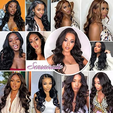 Lace Front Wigs Human Hair Pre Plucked Glueless Wigs Wide Lace 180 Density Human Hair Wigs 13x4 Body Wave Wig 18 Inches Natural Color - Image 7