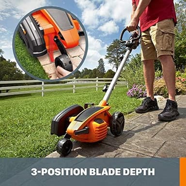 WORX WG896 12 Amp 7.5 Inch Corded Electric Lawn Edger & Trencher, Orange and Black - Image 5