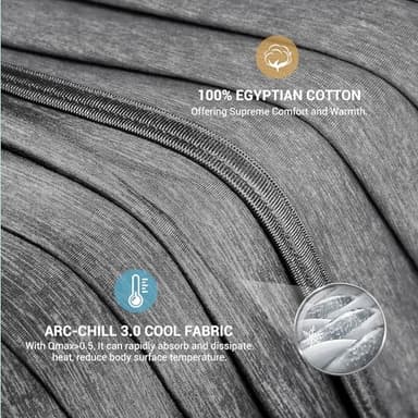 Elegear Revolutionary Cooling Blanket Twin, Absorbs Heat to Keep Body Cool for Night Sweats, Arc-Chill3.0 Cool Fiber Q-Max>0.5 for Hot Sleepers, Lightweight Summer Cold Blankets for Sleeping 59" x 79" - Image 3