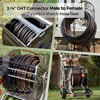 Giraffe Hybrid Garden Hose 5/8" x 75ft, Custom Length, NO Kink, Flexible, Leakproof Hose with Male to Female Fittings, 600 Burst PSI - Image 8