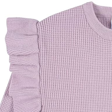 Gerber Baby Girls Toddler Sweater Knit Top and Cropped Pant Set, Lavender, 12 Months - Image 4