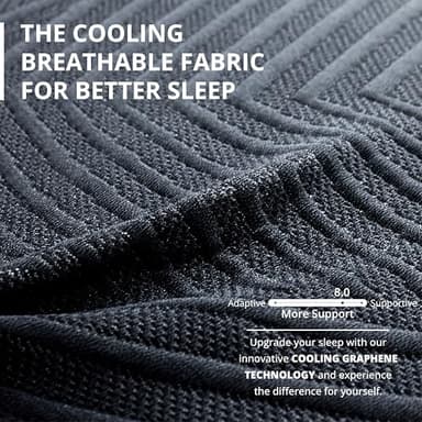 EGOHOME 14 inch Firm King Mattress, Memory Foam Mattress with Cooling Cover, Bed in a Box, CertiPUR-US Certified, Breathable and Supportive, Made in USA, 76''x80''x14'' Black - Image 3