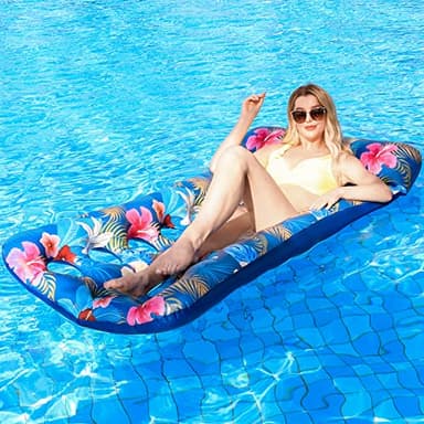 Inflatable Pool Floats Raft - Oversized for Adults, Cooling Pool Float Contour Lounger with Headrest for Swimming Pool, Lake, Summer Party Float - Image 2