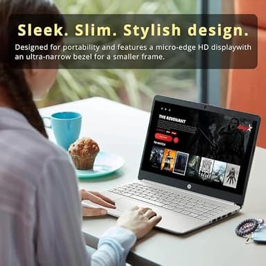 HP New 14" HD Ultral Light Thin Laptop, Quad-Core Intel Celeron Processor, 8GB RAM, 256GB (128GB eMMC+ 128GB Card), Wi-Fi, Upto 11 Hours, Windows 11 S + 1 Year Office 365+HubxcelAccessory, Silver - Image 7