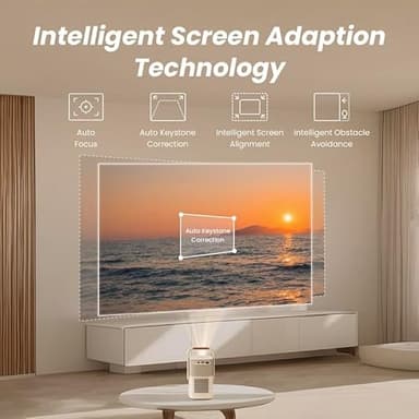 [Sound by JBL& Built-in Battery] Yaber T2 Outdoor Projector with WiFi 6 and Bluetooth, Native 1080P Smart Projector for Inside Outside,Compatible with TV Dongle(Not included)(Camouflage Handle) - Image 5