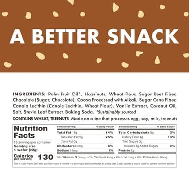 Rip Van Chocolate Hazelnut Wafer Cookies, Keto, Non-GMO, Healthy Snacks, Low Carb & Low Sugar (2g), Low Calorie, Vegan, 16 Count - Image 6