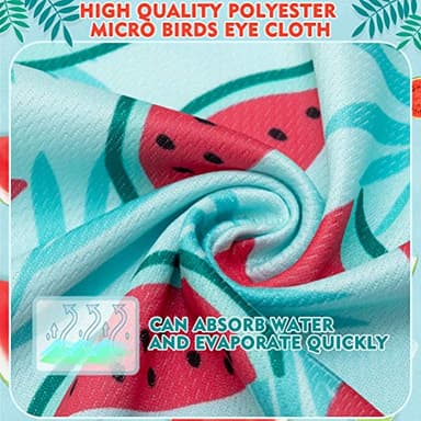EXPAWLORER Dog Cooling Bandana Set - 4 Pack Hawaii Dog Bandana, Summer Triangle Scarfs Bibs with Cute Fruit Patterns for Small Medium Large Dogs, Large - Image 5