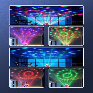 Yiixuyo - 2-Piece Set of Party Lights, Voice Controlled Flash with Remote Control, Disco Ball Lights, Family Room Parties, Wedding Bars, KTV Karaoke/New Year's Eve Halloween Christmas Decorations. - Image 7