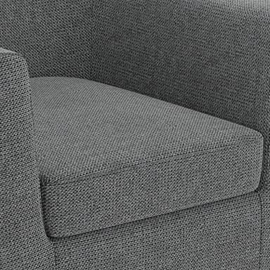 SIMPLIHOME Thorne Accent Chair - 30 inch Wide Upholstered Contemporary Arm Chair in Shadow Grey, for Living Room or Bedroom with Curved Back, Removable Cushion, and Durable Fabric Upholstery - Image 8