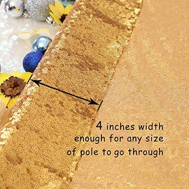 Poise3EHome Red Sequin Backdrop,7FT x 7FT Sequin Photography Backdrop Curtain for Party Decoration - Image 7