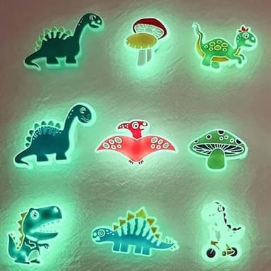 Hilikol 18 Pcs Glow In The Dark Dinosaur Shoe Charms, Dino Shoe Charm for Adults Kawaii Cartoon Dino Cute Accessories Pins - Image 3