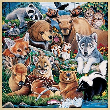 Masterpieces 48 Piece Fun Facts Jigsaw Puzzle for Kids - Forest Friends Wood Puzzle - 12"x12" - Image 2