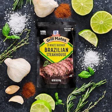 McCormick Grill Mates Marinade, Brazilian Steakhouse, 30 Minute Liquid Marinade, Single Use Pouch, No Waste, Exciting Brazilian-Style Flavor for Chicken, Steak, and More, 5 oz (Pack of 6) - Image 11