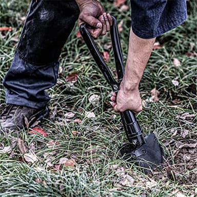 18'' Military Folding Camping Shovel, Offroad Survival High Carbon Steel Shovel (Olive) AugTouf by toolant - Image 5