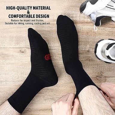 PAPLUS Compression Athletic Crew Socks (6 Pairs) for Men & Women - Image 5