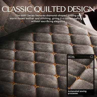 Dowinx Gaming Chair Big and Tall, Ergonomic Computer Chair with Footrest and Massage Lumbar Support, High Back Comfortable Gamer Chair for Adults 350Lbs PU Leather for Office Game, Brown - Image 4