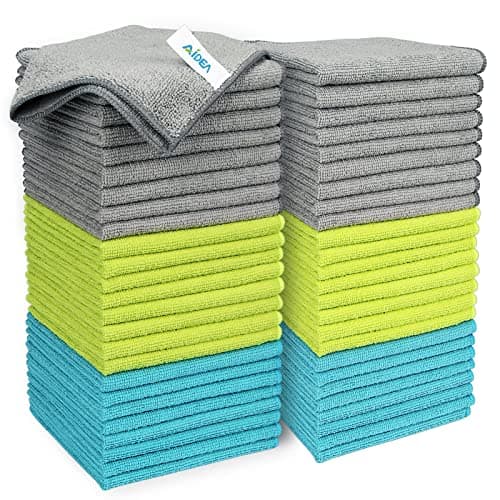 AIDEA Microfiber Cleaning Cloth-50PK, Soft Microfiber Towels for Cars, Absorbent Cleaning Rags, Lint-Free Streak-Free Wash Cloths for House, Kitchen, Window(12in.x12in) - Image 1
