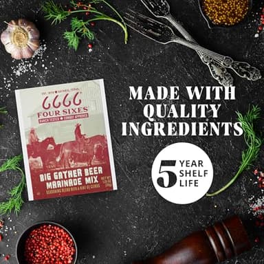 6666 Four Sixes Big Gather Beer Marinade Mix, 1.25 Ounce - Image 8
