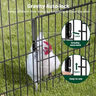 PawGiant Chicken Coop 86"×40" Chicken Run Pen for Yard with Cover Outdoor Metal Portable Chicken Tractor Cage Enclosure Crate Outside for Small Animals Duck Rabbit Hen - Image 2