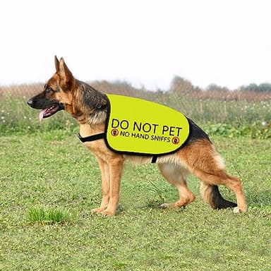 Funny Dog Slogan Jacket Vest Do Not Pet No Hand Sniffs Pet Jacket Dog Walking Warning Vest (No Hand Sniffs-Large) - Image 4