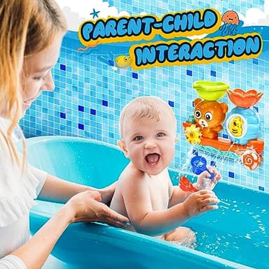 Baby Bath Toys for Kids Ages 1-3 Toddler Bath Toy Bear Bathtub Toys for Babies 12 Months Boys Girls Infant Water Tub Toys 1 2 3 Year Olds Preschool Learning Gift - Image 5