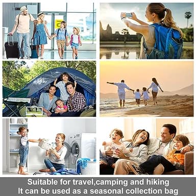 ALMING Compression Bags - Travel Essentials 12 Pack Space Saver No Vacuum or Pump Needed Storage Accessorie and Home Packing Organizers (transparent) - Image 7