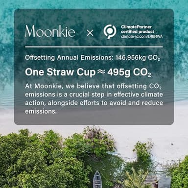 Moonkie Baby Straw cup | Silicone Toddler Sippy Cup Training Cup with Straw Lid | BPA-Free Drop-Proof Baby Cup | Led Weaning | 6 Months+, 5 oz, 2pack - Image 8