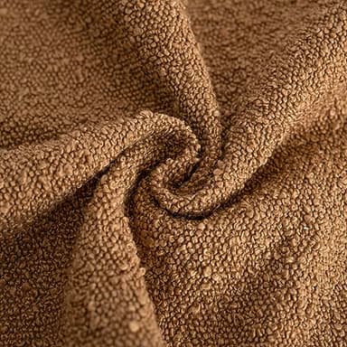 Foindtower Pack of 2, Decorative Textured Boucle Throw Pillow Covers Accent Solid Pillow Cases Cozy Soft Couch Cushion Case for Chair Sofa Bedroom Living Room Home Decor 22 x 22 Inch Rust Tobacco - Image 2