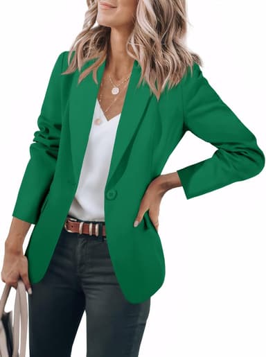 Cicy Bell Womens Casual Blazers Open Front Long Sleeve Work Office Suit Jackets Blazer - Image 2