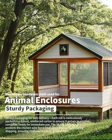 Nueve Deer Galvanized Hardware Cloth 1/4 inch 36 x 100 Ft 23 Gauge - Hot-Dip Galvanized After Welding - Chicken Wire Fencing Wire Mesh Roll Welded Wire Fencing Rodent Wire Mesh Fence - Image 5