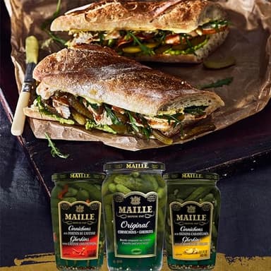 Maille Pickles Cornichons Original Pack of 12 The perfect cornichon for garnishing a gourmet sandwich or snacking Product of France 13.5 oz - Image 8