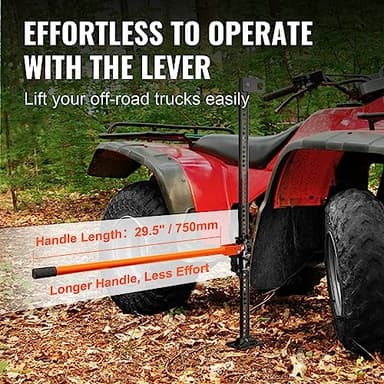 VEVOR Farm Jack 48 inch Utility High Lift Jack, 7000 lbs Capacity Ratcheting Off Road Jeep Jack, Heavy-Duty Farm Jack for Tractor, Truck, SUV, Bumper Lift, Orange - Image 5
