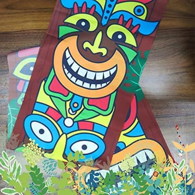 Hawaiian Luau Party Decoration Supplies, Tiki Totem Door Banner Sign for Aloha Hawaii Luau Tropical Moana Birthday Party Decorations, Tiki Decorations Outdoor - Image 7