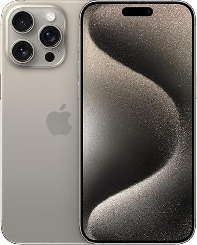 Apple iPhone 15 Pro Max, 256GB, Natural Titanium - Unlocked (Renewed Premium)