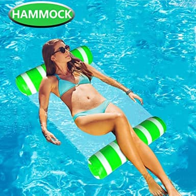 2 Pack Float Hammock,Pool Float Lounger,Water Swimming Floating Bed Hammock,Comfortable Inflatable Lounger, for Adults Vacation Fun and Rest - Image 2