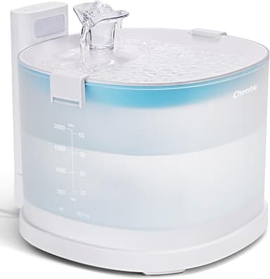 Cheerble Pumpless Cat Water Fountain, 2L/67oz E1 Automatic Cat Water Dispenser for Cats & Dogs MagDrive™ Technology Dual Mode Dispensing, No Cleaning Hassle, No Electrical Leakage, BPA-Free - Image 1
