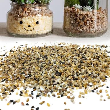 SHIZWU 10LB Coarse Sand,Colored Rocks Pebbles, Quartz Sand for Cactus Bonsai, Succulent Plant Bonsai Paving, Vase Filling Decoration, Natural Sand for Fish Tank Decoration Paving(2-4mm) - Image 3