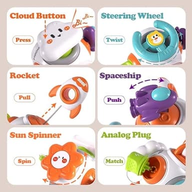Montessori Sensory Toys for Toddlers 1-3 - Travel Activities Busy Board Cube - Baby Gifts for 6 9 12 18 Months 1 2 One Year Old Infant Boys Girls - Airplane Plane Car Travel Toys Educational Learning - Image 4