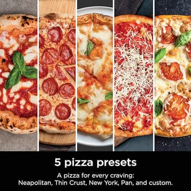 Ninja Artisan Outdoor Pizza Oven, 12-inch, 3-minute Pizza, Neapolitan, Thin Crust, New York Chicago, Custom, 700F Max Temperature, Electric Heat, Bake, Broil, Proof, Warm, MO201 - Image 5