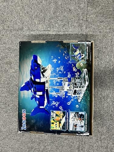 INSOON Mechanical Shark Building Set with LED Light, 687 PCS Movable Ocean Animal with Display Stand, Sea Fish Building Block Toy, Home Decor Gift for Adults Teens Kids Boys Ages 12+ - Image 14
