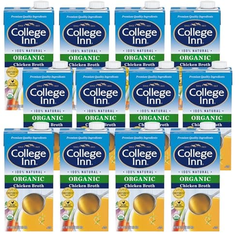 College Inn Organic All Natural Chicken Broth, 32 Fl Ounce (Pack of 12) - Image 1