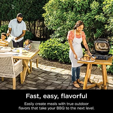 Ninja OG751 Woodfire Pro Outdoor Grill Built-In Thermometer,7-in-1 Master Grill,BBQ Smoker,& Outdoor Air Fryer Plus Bake,Roast,Dehydrate & Broil,Woodfire Technology,Weather-Resistant,Grey XL - Image 3