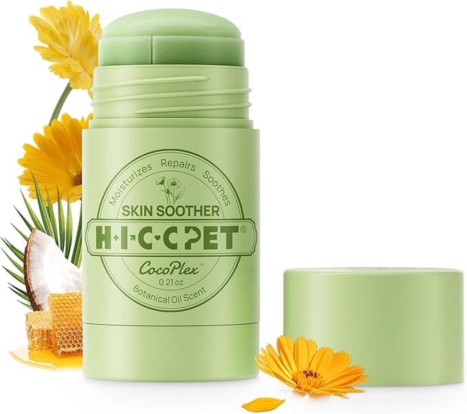 HICC PET Skin Balm for Dogs & Cats - Soothes Itching and Irritation Skin & Prevents Infection, All-Natural Dog Moisturizer for Dry Itchy Skin, Lick-Safe Allergy & Hot Spot Treatment - 0.21oz - Image 1