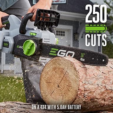EGO POWER+ Chain Saw, 16" Battery Powered Chainsaw, Electric Cordless, Includes 56V 5.0Ah Battery and Charger - CS1604 - Image 3