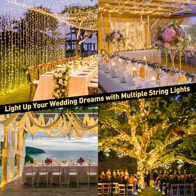 JMEXSUSS 168FT 600 LED Christmas Lights Outdoor Waterproof 8 Modes Warm White Christmas Tree Lights Plug in String Fairy Lights for Outside Indoor for Bedroom Wedding Party Holiday Xmas Decorations - Image 5