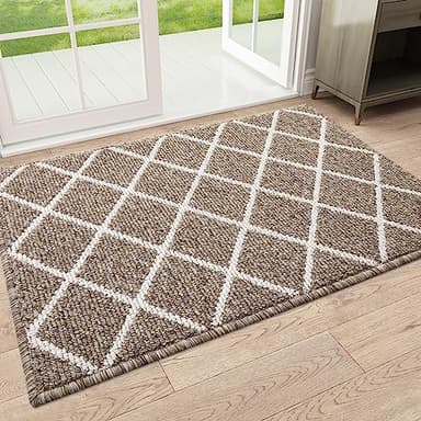 Finchitty Indoor Door Mat, Dirt Resistant and Absorbent, Low-Profile, Non-Slip, Washable Inside Floor Mats for Front Door, Back, and Entrance, 36" x 24", Khaki - Image 1