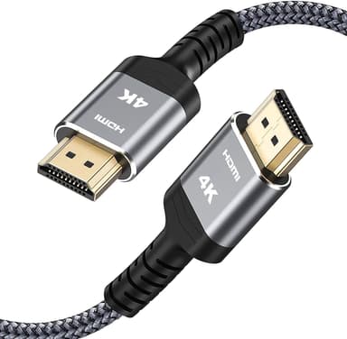Highwings 4K Long HDMI 2.0 Cable 15FT/4.5m - 4K@60Hz HDR Braided HDMI Cord, 18Gbps High Speed with Ethernet/ARC, 3D, HDCP 2.2, ARC, Compatible for PS-5/4/3/4K HDTV/Monitor/Projector/Streaming Media - Image 2