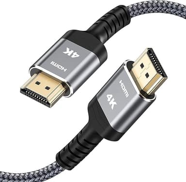 Highwings 4K Long HDMI 2.0 Cable 15FT/4.5m - 4K@60Hz HDR Braided HDMI Cord, 18Gbps High Speed with Ethernet/ARC, 3D, HDCP 2.2, ARC, Compatible for PS-5/4/3/4K HDTV/Monitor/Projector/Streaming Media - Image 1